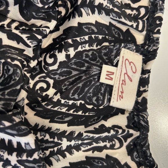 Elan silk black white jumpsuit size Medium - Picture 4 of 9